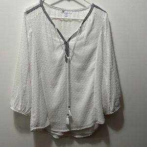 White polka Dot Blouse